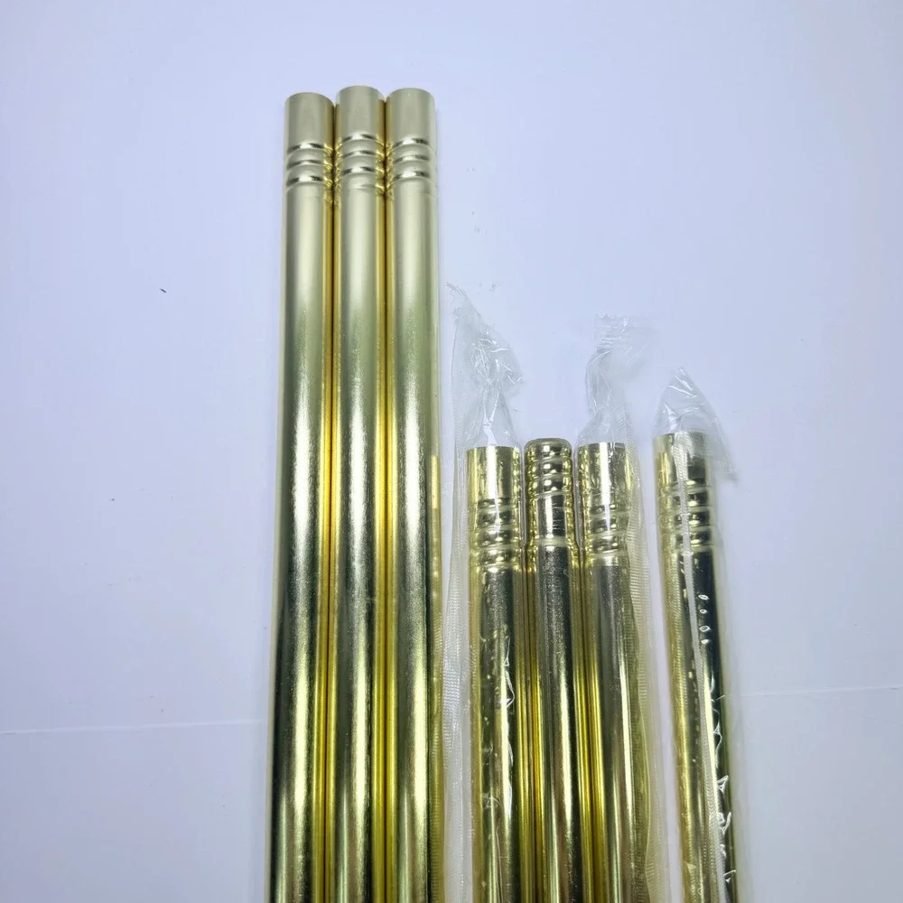 Gold Curtain Rods Decorative Modular Window Hardware Polished Gold Metal